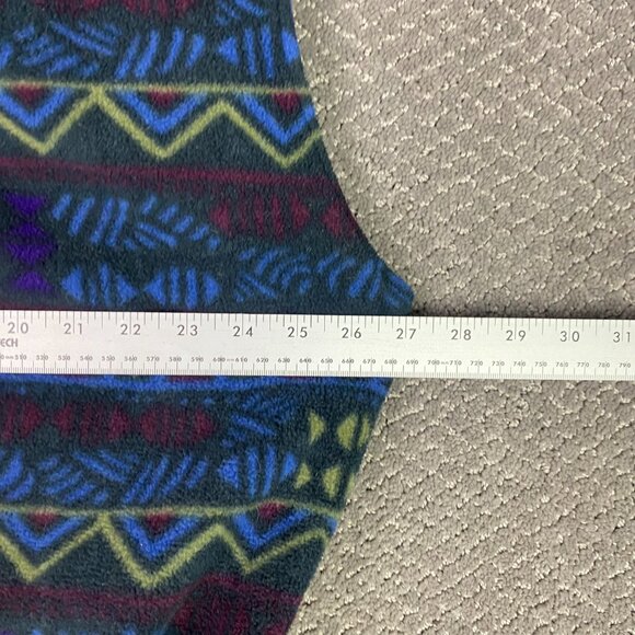 Vintage 90s Columbia Reversible Vest Men's XL Fleece Southwestern Aztec Purple - Picture 10 of 12